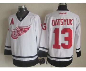 Detroit Red Wings #13 Pavel Datsyuk 2014 White Jersey