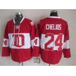 Detroit Red Wings #24 Chris Chelios Red Winter Classic Throwback CCM Jersey