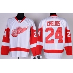 Detroit Red Wings #24 Chris Chelios White Jersey