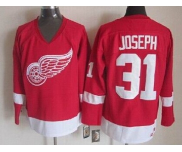 Detroit Red Wings #31 Curtis Joseph Red Throwback CCM Jersey