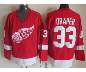 Detroit Red Wings #33 Kris Draper Red Throwback CCM Jersey