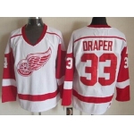 Detroit Red Wings #33 Kris Draper White Throwback CCM Jersey