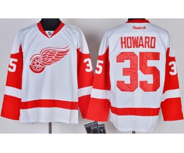 Detroit Red Wings #35 Jimmy Howard White Jersey