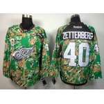 Detroit Red Wings #40 Henrik Zetterberg 2014 Camo Jersey