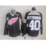 Detroit Red Wings #40 Henrik Zetterberg 2014 Training Black Jersey