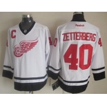Detroit Red Wings #40 Henrik Zetterberg 2014 White Jersey