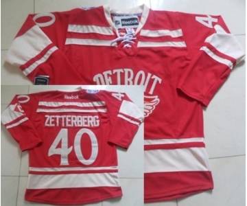 Detroit Red Wings #40 Henrik Zetterberg 2014 Winter Classic Red Jersey