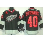 Detroit Red Wings #40 Henrik Zetterberg Black Ice Jersey