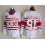 Detroit Red Wings #91 Sergei Fedorov White 75TH Throwback CCM Jersey