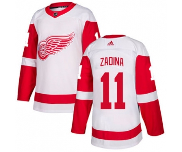 Men's Adidas Detroit Red Wings #11 Filip Zadina White Authentic NHL Jersey