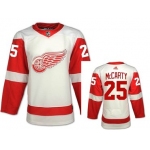 Men's Adidas Detroit Red Wings #25 Darren McCarty White Road Authentic NHL Jersey