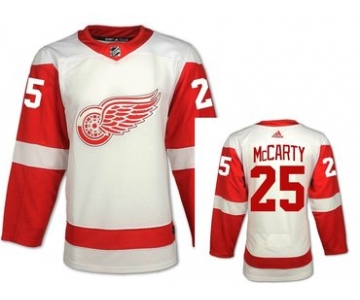 Men's Adidas Detroit Red Wings #25 Darren McCarty White Road Authentic NHL Jersey
