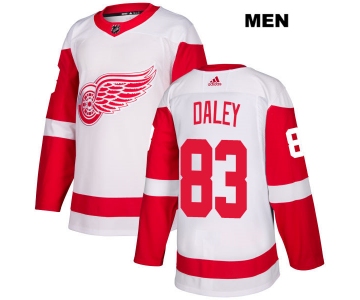 Mens Adidas Detroit Red Wings #83 Trevor Daley White Away Authentic NHL Jersey