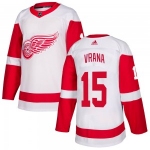 Men's Detroit Red Wings #15 Jakub Vrana Adidas Authentic White Jersey