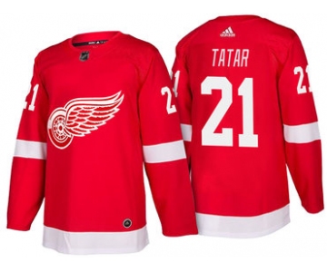 Men's Detroit Red Wings #21 Tomas Tatar Red Home 2017-2018 adidas Hockey Stitched NHL Jersey