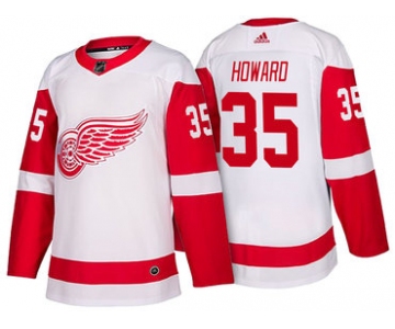 Men's Detroit Red Wings #35 Jimmy Howard White 2017-2018 adidas Hockey Stitched NHL Jersey