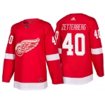 Men's Detroit Red Wings #40 Henrik Zetterberg Red Home 2017-2018 adidas Hockey Stitched NHL Jersey