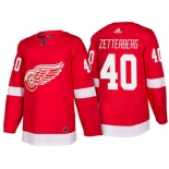 Men's Detroit Red Wings #40 Henrik Zetterberg Red Home 2017-2018 adidas Hockey Stitched NHL Jersey