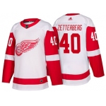 Men's Detroit Red Wings #40 Henrik Zetterberg White 2017-2018 adidas Hockey Stitched NHL Jersey