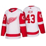 Men's Detroit Red Wings #43 Darren Helm White 2017-2018 adidas Hockey Stitched NHL Jersey