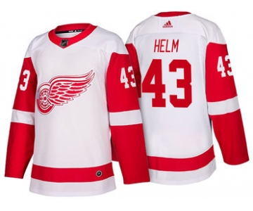 Men's Detroit Red Wings #43 Darren Helm White 2017-2018 adidas Hockey Stitched NHL Jersey
