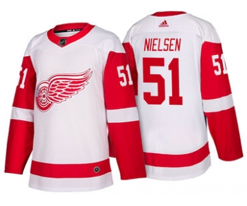 Men's Detroit Red Wings #51 Frans Nielsen White 2017-2018 adidas Hockey Stitched NHL Jersey