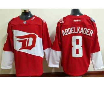 Men's Detroit Red Wings #8 Justin Abdelkader Reebok Red 2016 Stadium Series Team Premier Jersey