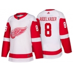 Men's Detroit Red Wings #8 Justin Abdelkader White 2017-2018 adidas Hockey Stitched NHL Jersey