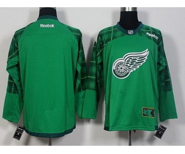 Men's Detroit Red Wings Blank Green 2016 St. Patrick's Day Hockey Jersey