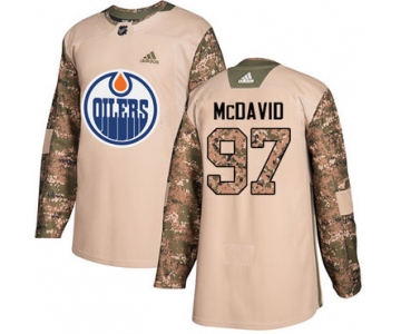 Adidas Edmonton Oilers #97 Connor McDavid Camo Authentic 2017 Veterans Day Stitched NHL Jersey