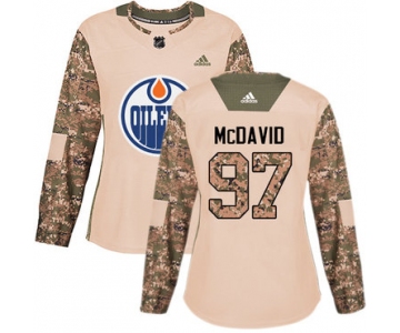 Adidas Edmonton Oilers #97 Connor McDavid Camo Authentic 2017 Veterans Day Women's Stitched NHL Jersey