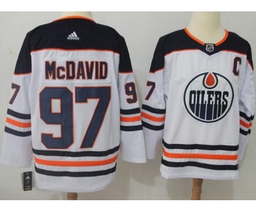 Adidas Oilers #97 Connor McDavid White Road Authentic Stitched NHL Jersey