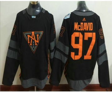 Men's North America Hockey #97 Connor McDavid Black 2016 World Cup of Hockey Stitched WCH Game Jersey