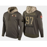 Nike Edmonton Oilers 97 Connor Mcdavid Olive Salute To Service Pullover Hoodie