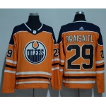 Adidas Edmonton Oilers #29 Leon Draisaitl Orange Home Authentic Stitched NHL Jersey