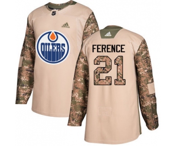 Adidas Edmonton Oilers #21 Andrew Ference Camo Authentic 2017 Veterans Day Stitched NHL Jersey