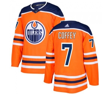 Adidas Edmonton Oilers #7 Paul Coffey Orange Home Authentic Stitched NHL Jersey