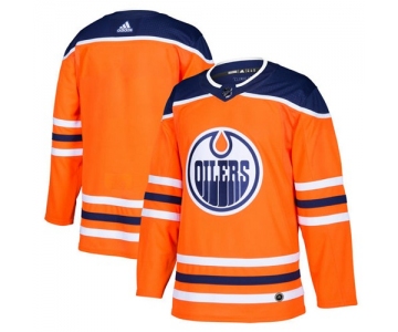 Adidas Oilers Blank Orange Home Authentic Stitched NHL Jersey