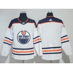 Adidas Oilers Blank White Road Authentic Stitched NHL Jersey