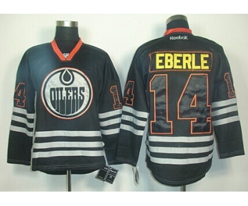 Edmonton Oilers #14 Jordan Eberle Black Ice Jersey