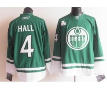 Edmonton Oilers #4 Taylor Hall St. Patrick's Day Green Jersey