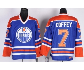 Edmonton Oilers #7 Paul Coffey Royal Blue Throwback CCM Jersey