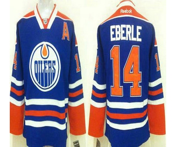 Men's Edmonton Oilers #14 Eberle Reebok Royal Blue Home Premier Jersey