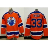 Men's Edmonton Oilers #33 Cam Talbot Orange Stitched NHL Reebok Hockey Jersey