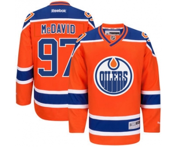 Men's Edmonton Oilers #91 Connor McDavid Reebok Orange Alternate Premier Jersey