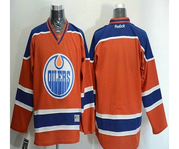 Men's Edmonton Oilers Blank 2015 Orange Jersey