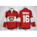 Men's Florida Panthers #16 Aleksander Barkov Red 2016-17 Home Reebok Hockey Jersey