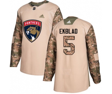 Adidas Panthers #5 Aaron Ekblad Camo Authentic 2017 Veterans Day Stitched NHL Jersey