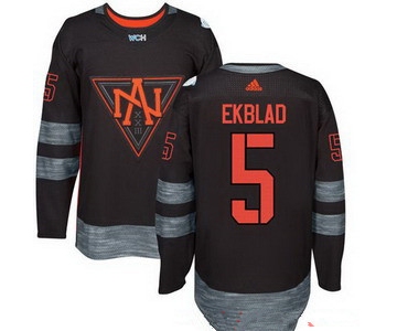 Men's North America Hockey #5 Aaron Ekblad Black 2016 World Cup of Hockey Stitched adidas WCH Game Jersey