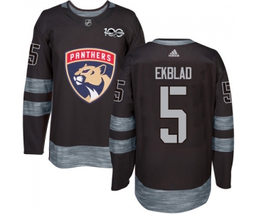 Panthers #5 Aaron Ekblad Black 1917-2017 100th Anniversary Stitched NHL Jersey